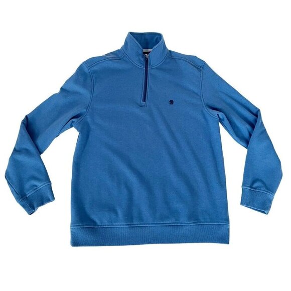 Izod Men's Sz M Advantage Performance Stretch 1/4 Zip Blue Pullover Jacket - Picture 7 of 7